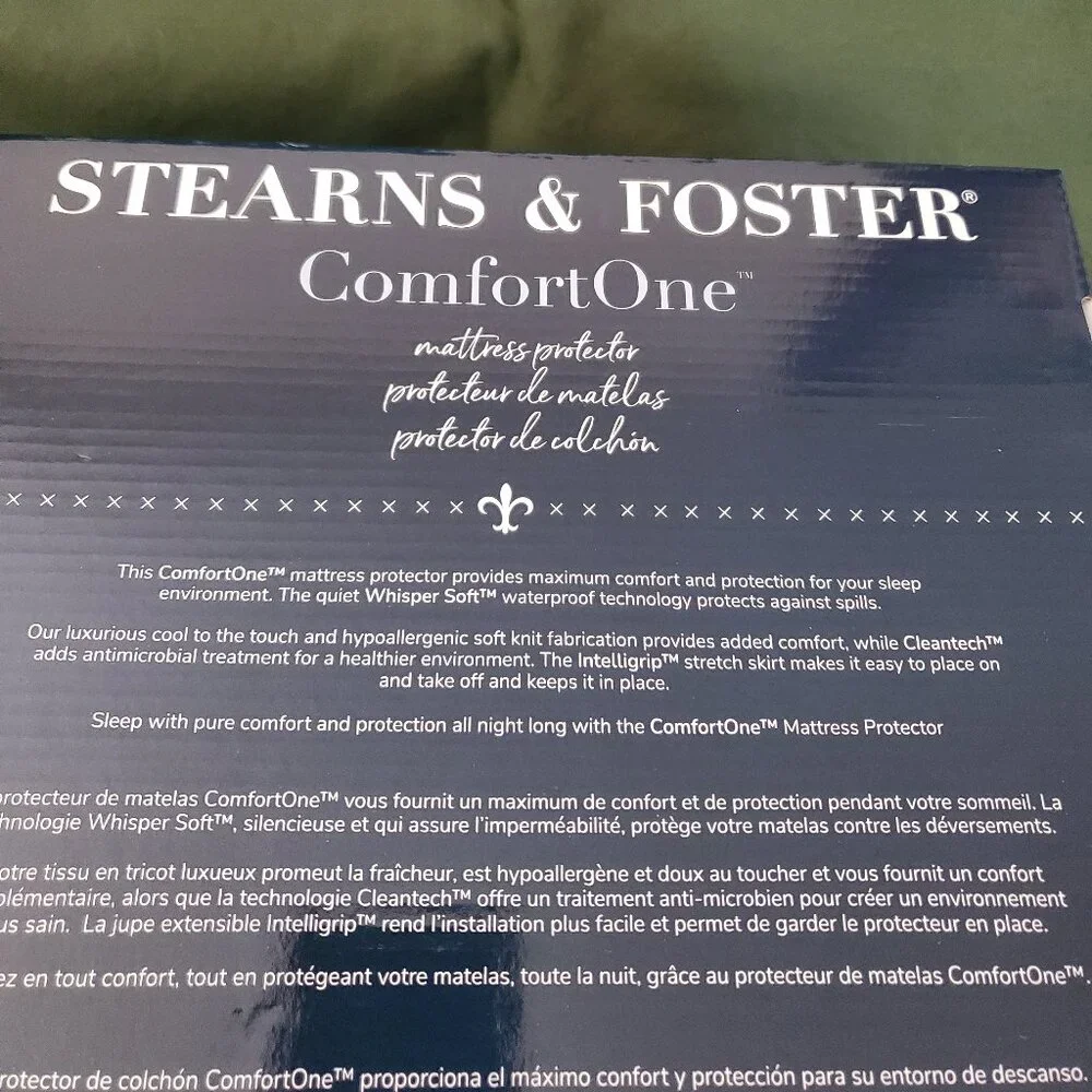 Queen Size Stearns and Foster Comfort One Mattress Protector - Brand New in Box